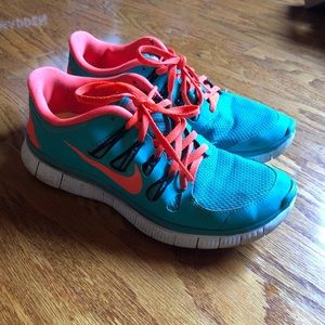 Nike Running Shoes - Teal and Orange